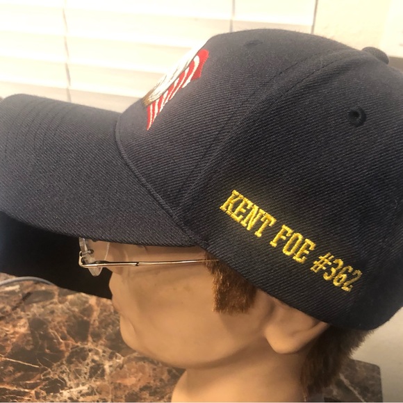 SporTsman USA Men's Black Gold Fitted “Kent Police” Hats Size One - Picture 2 of 11